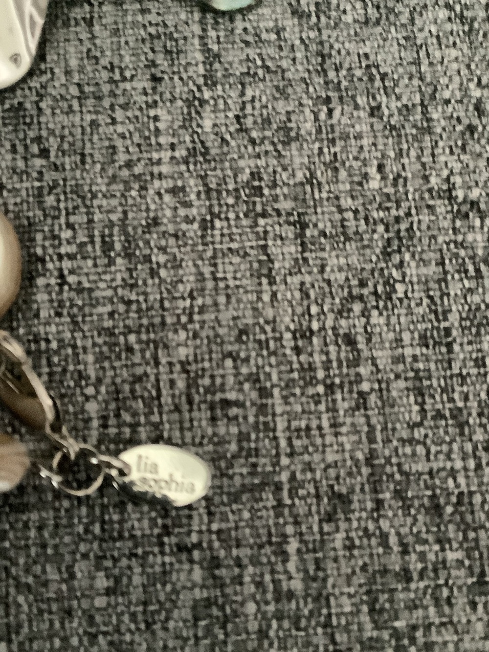 Lia Sophia Aqua and Natural Shell Long Layering Necklace - Picture 5 of 6